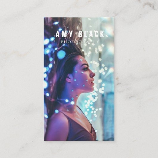 Portret Woman Girl Fotografie Visitekaartje (Voorkant)