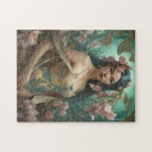 Portret Woman in Art Nouveau Jigzaag Puzzle Legpuzzel (Horizontaal)