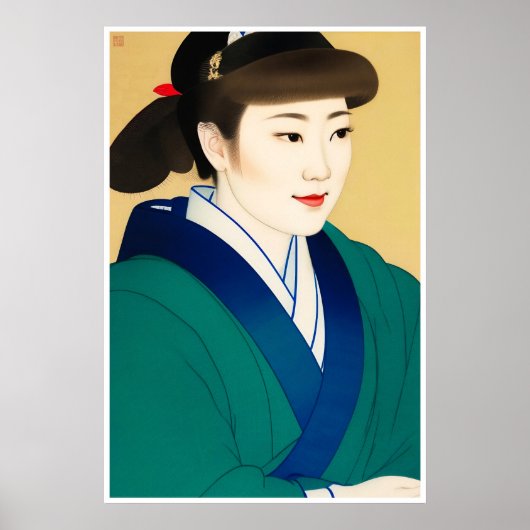 Portret - Woodblock Art Print (Voorkant)