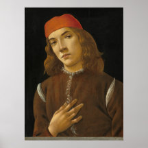 Portret Youth - Sandro Botticelli Fine Art Poster