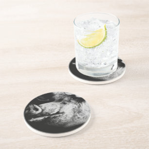 portret zandsteen onderzetter