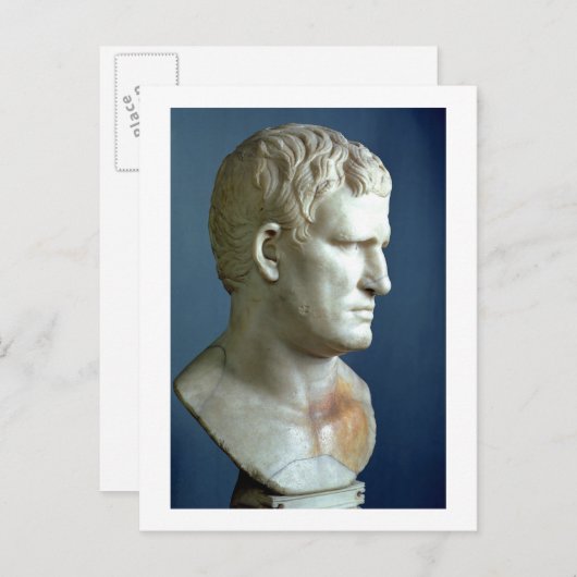 Portretbuis van Agrippa (63-12 voor Christus) Roma Briefkaart (Voorkant / Achterkant)