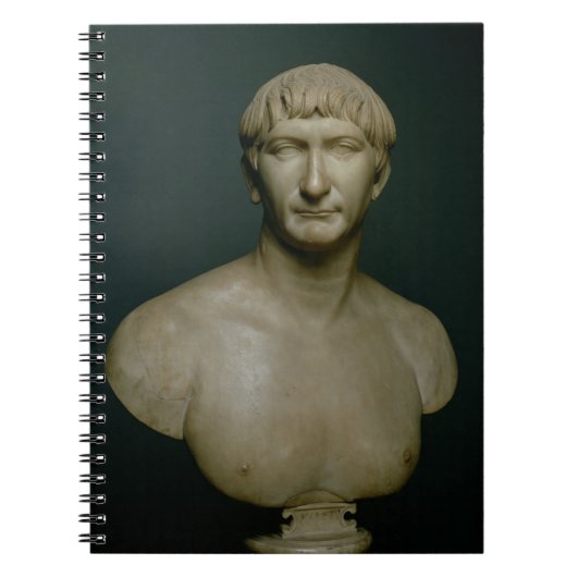 Portretbuste van keizer Trajanus (53-117 na Chr.) Notitieboek (Voorkant)