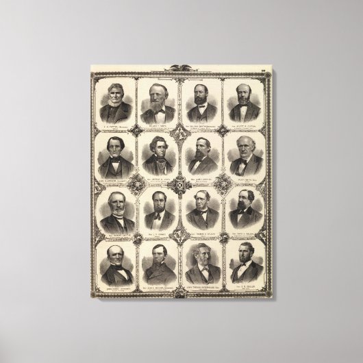 Portreten van EG Potter, Delano T Smith Canvas Afdruk (Voorkant)