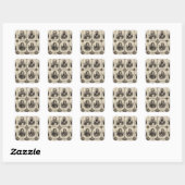 Portreten van EG Potter, Delano T Smith Vierkante Sticker (Vel)