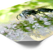 Portretformaat afdrukken op basis van een witte af poster (Hoek)