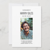 Portretfoto begrafenis Orde van Dienst Kaart (Voorkant)