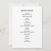 Portretfoto begrafenis Orde van Dienst Kaart (Achterkant)