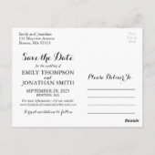 Portretfoto bruiloft Save the Date Briefkaart (Achterkant)