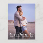 Portretfoto bruiloft Save the Date Briefkaart (Voorkant)