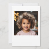 Portretfoto Kinder Afbeelding Eenvoudig script Ver Kaart (Achterkant)