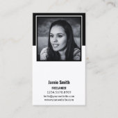 Portretfoto Sociaal Zwart & Wit Visitekaartje (Voorkant)