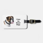 Portretfoto van Boxer-hond Bagagelabel (Voorkant horizontaal)