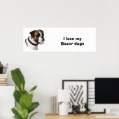 Portretfoto van Boxer-hond Poster (Thuiskantoor)