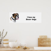 Portretfoto van Boxer-hond Poster (Keuken)