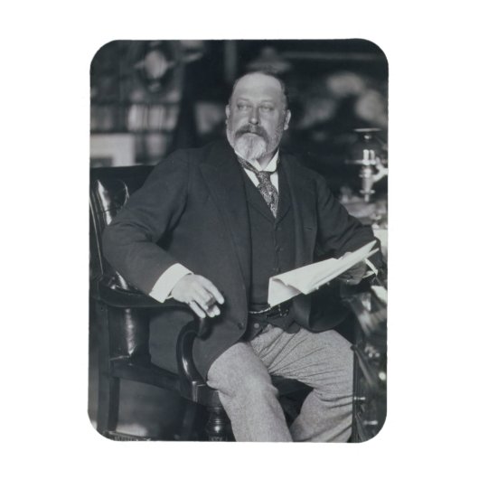 Portretfoto van Edward VII (1841-1910) (b/w Magneet (Verticaal)