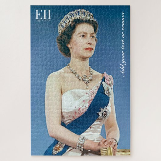 Portretfoto van koningin Elizabeth II; Legpuzzel (Verticaal)
