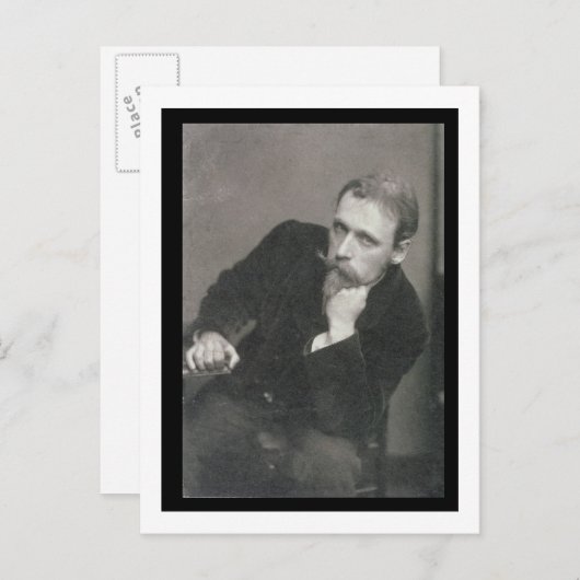 Portretfoto van Walter Crane (1845-1915) van Briefkaart (Voorkant / Achterkant)