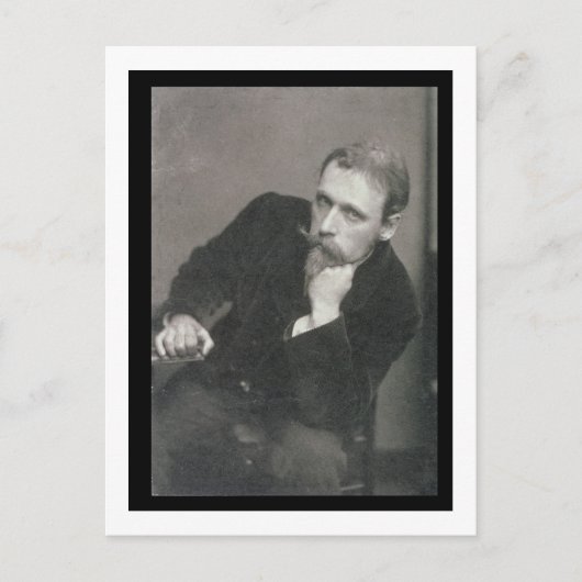 Portretfoto van Walter Crane (1845-1915) van Briefkaart (Voorkant)