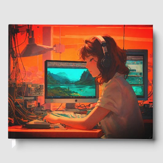 Portretfotografie van een 80's vrouw gastenboek (Voorkant)