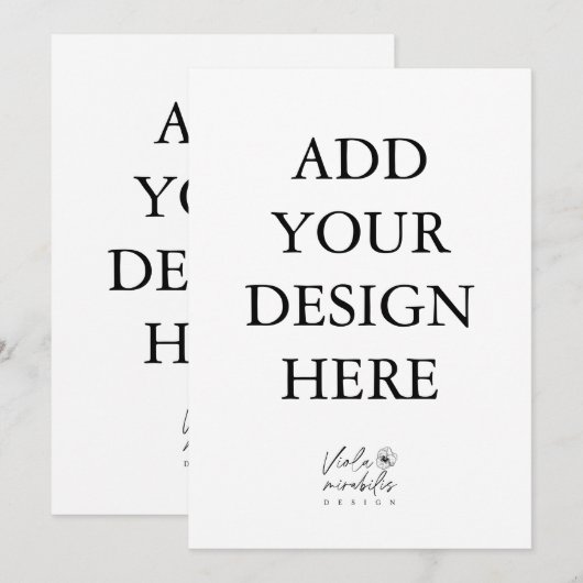 Portretkaart afdrukken 13x18 cm kaart (Voorkant / Achterkant)