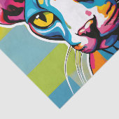 Portretkat Sphynx Pop Art Tissuepapier (Detail)