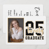 Portretklas van Afstuderen Uitnodiging 2025 (Voorkant / Achterkant)