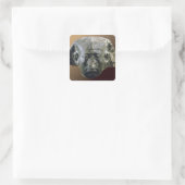 Portretkop van Sesostris III van een spinx Vierkante Sticker (Tas)