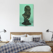 Portretkop van Victor Hugo (1802-85) (brons) Canvas Afdruk (Insitu (Slaapkamer))