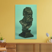 Portretkop van Victor Hugo (1802-85) (brons) Canvas Afdruk (Insitu (Woonkamer))