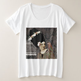 portretkunst grote maat t-shirt