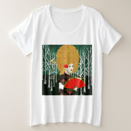 portretkunst grote maat t-shirt