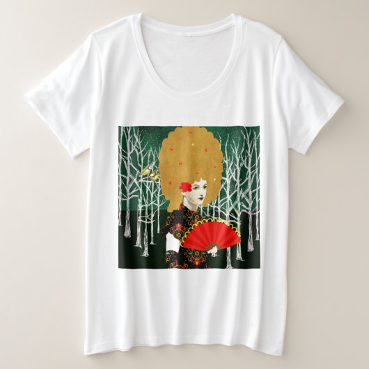 portretkunst grote maat t-shirt (Design voorkant)