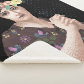 portretkunst sherpa deken (3/4)