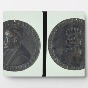 Portretmedaille, voorzijde Sultan Mehmed II Fotoplaat