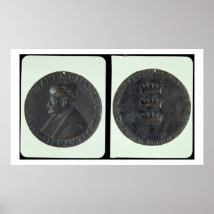 Portretmedaille, voorzijde Sultan Mehmed II Poster