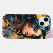 portretmoderne stijl Case-Mate iPhone case (Achterkant (horizontaal))