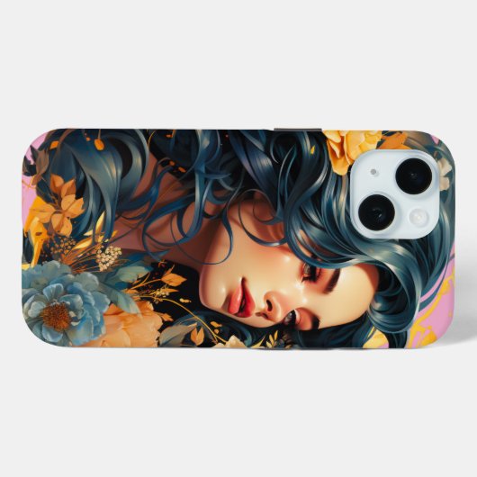 portretmoderne stijl Case-Mate iPhone case (Achterkant (horizontaal))
