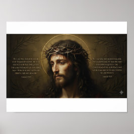 Portretposter Jezus Christus | Christelijke Muurku Poster
