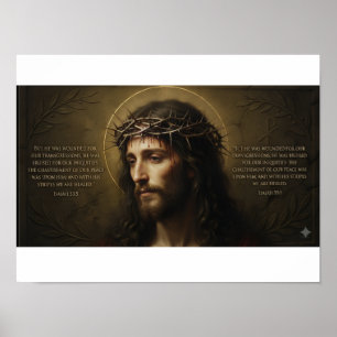 Portretposter Jezus Christus Christelijke Muurku Poster