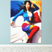 Portretschilderij Canvas Afdruk (Insitu (Houten vloer))