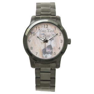 portretschilderij van leeuw die grote wilde katten horloge