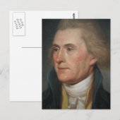 Portretschilderij van Thomas Jefferson Briefkaart (Voorkant / Achterkant)