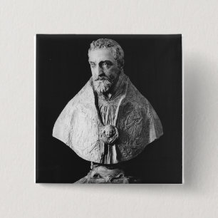 Portretstoet van Francois d'Escoubleau Vierkante Button 5,1 Cm