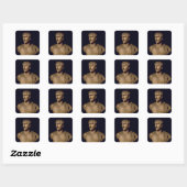 Portretstok van keizer Trajan Vierkante Sticker (Vel)