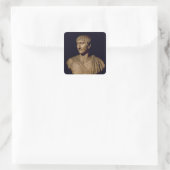 Portretstok van keizer Trajan Vierkante Sticker (Tas)