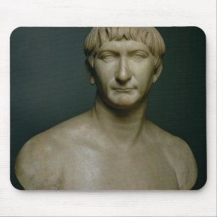 Portretstok van keperor Trajan (53-117 AD) 1st-2n Muismat