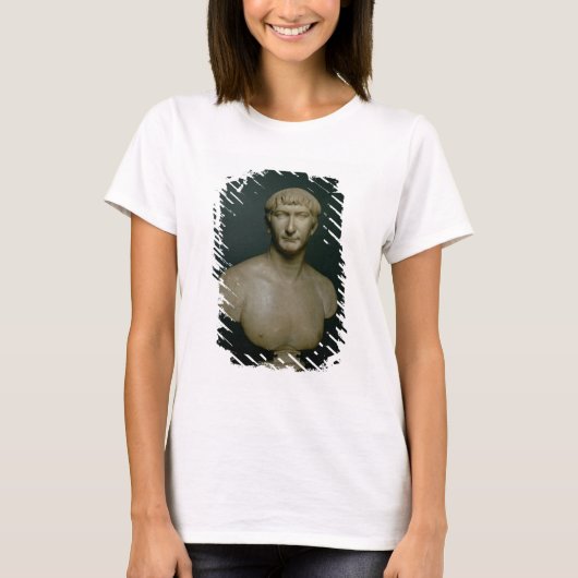 Portretstok van keperor Trajan (53-117 AD) 1st-2n T-shirt (Voorkant)