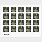 Portretstok van keperor Trajan (53-117 AD) 1st-2n Vierkante Sticker (Vel)