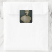 Portretstok van keperor Trajan (53-117 AD) 1st-2n Vierkante Sticker (Tas)